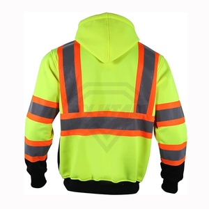 Ropa de trabajo de seguridad Sudadera CON CAPUCHA DE SEGURIDAD reflectante de alta visibilidad para hombres Chaqueta de trabajo de seguridad más cálida Capucha DE SEGURIDAD transpirable - Product Image 3