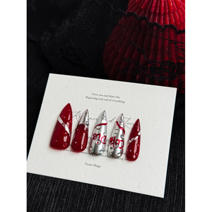 Uñas Postizas Cromadas Color Carmesí - Product Image 3