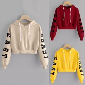 Oem diseño de logotipo personalizado primavera y otoño vestido de mujer para tops cortos sudaderas y sudaderas con capucha de mujer - Product Image 4
