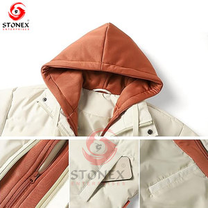 แจ็คเก็ตขนเป็ดสำหรับผู้ชายที่ดีที่สุดมีสไตล์อบอุ่นน้ำหนักเบากันน้ำกันลมแห้งเร็วมีกระเป๋าซิปปรับแต่งได้ - Product Image 2