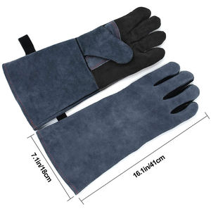 Protective <b>Stick</b> Welding Gloves for <b>Welders</b> Outdoor Touch Screen Heavy Duty Leather Safety Long Gloves for Men - Product Image 4