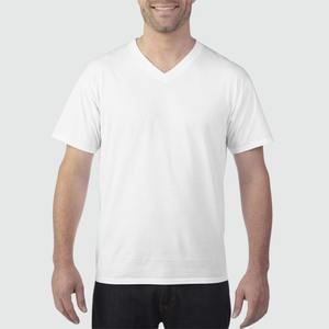 T-shirt classique pour homme à col en V, confortable, 100% coton biologique, motif uni, style décontracté, quotidien, tissu respirant, moderne pour - Product Image 2
