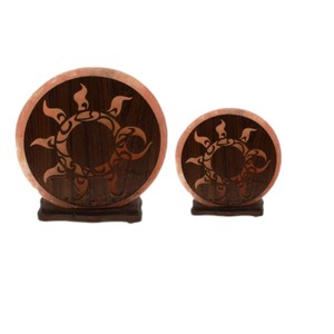 Lámpara de Sal Tallada Personalizable, Ecológica, de Material Natural Orgánico, Diseño de Flor 3D, Color Rosa, Esfera de Feng Shui, Decoración del Hogar - Product Image 1