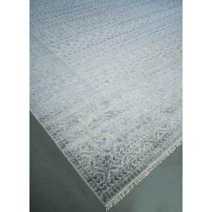 Alfombra de Lana Anudada a Mano Azul Viscaya con Patrón Geométrico 9x12 Rectangular para Sala de Estar o Dormitorio para Adolescentes - Modelo SKWL-200 - Product Image 2