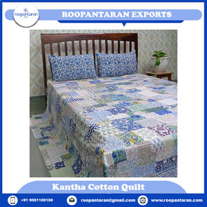 Derniers produits Bloc de main indien imprimé coton Patchwork Queen Size Kantha Quilt à vendre au prix le plus bas - Product Image 2
