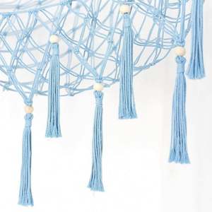 Hamaca para Peluches, Organizador de Juguetes para Guardería, Colgante, con Borlas, Estilo Boho, Grande, de Malla, para Esquina - Product Image 4