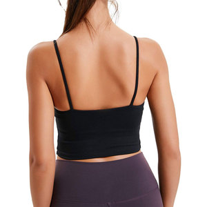 Custom women sports bra breathable stretch fabric oem yoga gym fitness <b>top</b> with logo printing activewear private label apparel - Product Image 4