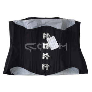 <b>Waist</b> Training Black Cotton Plus Size <b>Corset</b> | Zwart katoenen korset in grote maten - Product Image 1