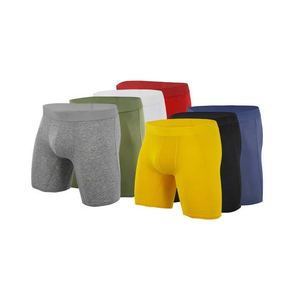 Calzoncillos bóxer elegantes de color sólido para hombre hechos con algodón transpirable para la comodidad diaria moderna - Product Image 6