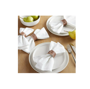 Servilletero de fruta de cuero natural, vajilla elegante y accesorios de mesa hechos a mano con una pieza de diseño de forma redonda - Product Image 4