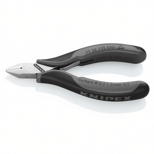 Cortador Diagonal Knipex Electronics con Acabado Pulido Espejo, Empuñaduras Multicomponentes y Punta Afilada - Product Image 2