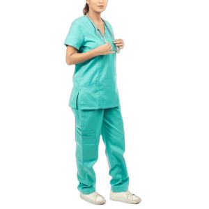 Uniformes Médicos de Manga Corta Unisex de Algodón y Poliéster de Alta Calidad 2025, Venta al Por Mayor, OEM, Color Sólido Estampado para Hospital - Product Image 1