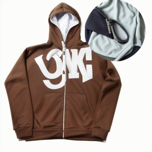 Sweat à capuche ample et zippé pour hommes français Y2k surdimensionné Sweat à capuche bouffant personnalisé 500Gsm Boxy Sweats à capuche zippés - Product Image 4