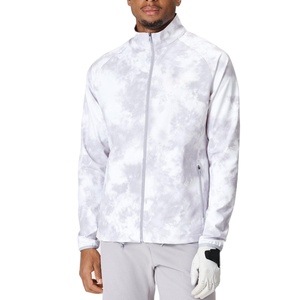 2025 Unisex Custom Logo Polyester Windbreaker High Quality <b>Waterproof</b> Full Printed Sublimation <b>Jacket</b> Outdoor Golf Zip Closure - Product Image 1
