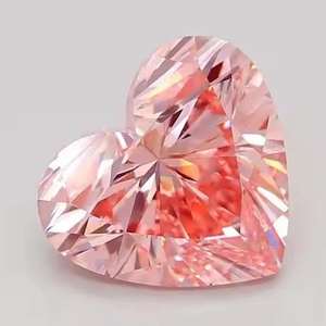 High Quality <b>Pink</b> Lab Created Fancy Vivid Heart Diamond Cushion Asscher Cut Loose Diamond for Rings Pendants and Gifts - Product Image 3