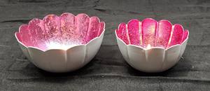 Customized <b>Set</b> of Eco-Friendly Metal Iron Round Bowls Black/Gold Powder Coated for Votive <b>Candle</b> Tray Decoration - Product Image 3