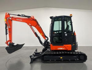 รถขุดขนาดเล็ก Kubota U56-5 แบบตีนตะขาบ สีดำ - Product Image 1