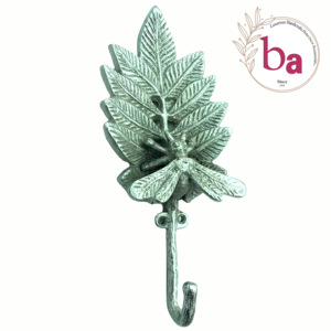 Crochets Vintage Argent en Fonte pour Manteau et Chapeau Cintre avec Fleurs d'Abeille et Rails à Motif de Feuilles Design Unique Crochets et Rails Produit - Product Image 1