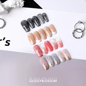 ShineB PARADISE WIND 3D Nail Stickers Corea OEM ODM Transparente Blanco Flor Mariposa Oro Holograma Línea Nail Decals - Product Image 2