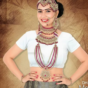 Conjunto de joyería nupcial de diseño tradicional antiguo de 970gm, collar pesado, pendientes para bodas y ocasiones especiales, conjuntos de joyería de moda - Product Image 1