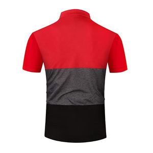 เสื้อโปโลแขนสั้นสำหรับผู้ชายเสื้อคอปกแบบถักระบายอากาศได้ดีปักลายสีทึบออกแบบได้ตามต้องการ - Product Image 2