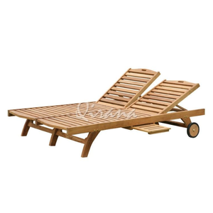 Patio Daybed en bois hôtel natation double chaise longue spacieuse extérieure pour les couples parfait transat jardin hôtel meubles - Product Image 5