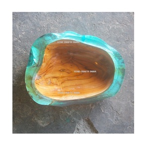 Designer ชามไม้ชามเรซิ่นสําหรับเสิร์ฟอาหารธัญพืชผลไม้ชามซุปข้าวใช้สําหรับงานแต่งงานบ้านร้านอาหารโรงแรม - Product Image 1