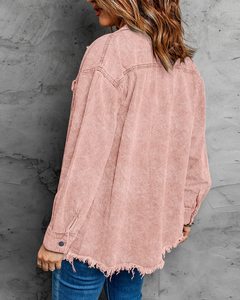 Chaquetas Vaqueras de Moda para Mujer, Chaqueta Corta de Mezclilla Ligera, Ajustada y Elástica con Bolsillos - Product Image 2