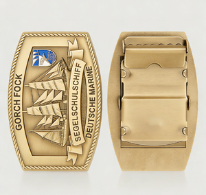 Boucle de ceinture en métal en forme de voilier, bronze antique/cuivre rouge/nickelé, style 3D personnalisé, accessoire de mode - Product Image 1