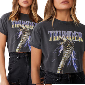 Camiseta extragrande de alta calidad para mujer, Camiseta con estampado personalizado de logotipo de talla grande, estilo informal de ocio, diseño sencillo en blanco para el verano - Product Image 6