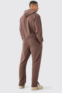 Ensemble de survêtement de conception la plus récente, lavage à l'acide, 100% coton, 400 GSM, pantalon évasé et sweat-shirt ample, survêtement d'hiver surdimensionné pour hommes - Product Image 5