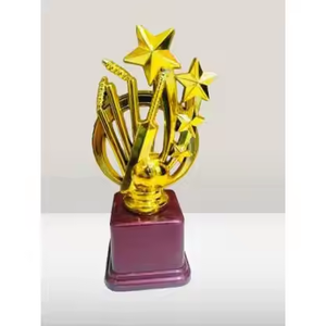 Trophée de couleur dorée le plus vendu avec trophée en métal à base de bois directement en vente en usine disponible ici à très bas prix - Product Image 3