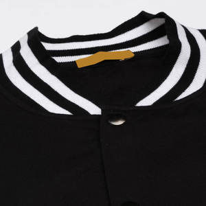 Chaqueta con letras para hombre de tamaño personalizado para uso al aire libre, tela de lana con cuello levantado, precio al por mayor, teñido liso para invierno - Product Image 5