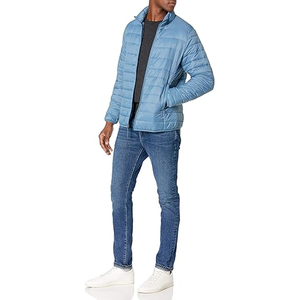 Chaqueta acolchada de lona ligera empacable de alta calidad para hombre, resistente al agua, transpirable, con soporte aislado, disponible en Tallas grandes - Product Image 2