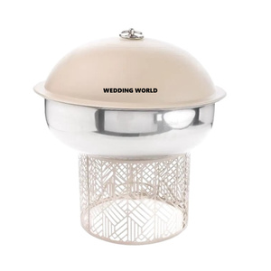 Cazuelas de Metal de diseñador de lujo con acabado marrón, vajilla de acero hecha a mano, artículos de mesa elegantes, nuevo calentador de alimentos de Metal al por mayor - Product Image 4