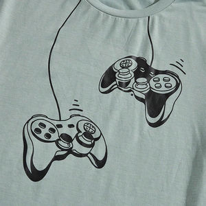 ชุดเซ็ตเสื้อยืดแขนสั้นกางเกงขาสั้นลำลองสำหรับผู้ชาย ผ้าโพลีเอสเตอร์ 100% แห้งเร็ว 2 ชิ้น สีสันตามสั่ง - Product Image 3