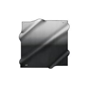 Black Grey Gradient Silk Square Scarf Custom Cotton Handkerchief with Bow Pattern - Product Image 1