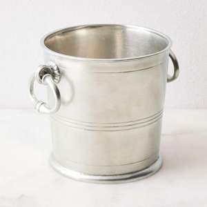 Cubo de hielo de Metal niquelado de alta calidad, contenedor de bebidas impreso con logotipo personalizado para enfriador de champán, chapado personalizable - Product Image 5