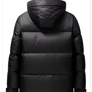 Manteau bouffant d'hiver avec logo personnalisé pour hommes veste d'automne-hiver formelle fermeture à glissière manteau en tissu de toile imperméable vêtements chauds - Product Image 6