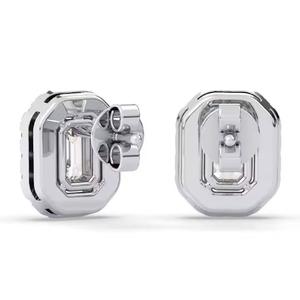 Pendientes de Oro Blanco de 10K/14K/18K con Diamantes Cultivados en Laboratorio con Corte Princesa para Mujer - Product Image 3