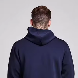 Sweat à capuche pour homme en coton 100% poids lourd, coupe classique, logo personnalisé brodé, col à capuche, hiver - Product Image 6