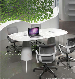 Mesa de Conferencia Modular de MDF, Moderna, para Reuniones, con Puertos USB Integrados, para Oficina Comercial, Sala de Juntas, Hotel, Escuela - Product Image 3