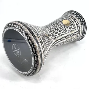 Gawharet El Fan 22cm Darbuka en mosaïque arabe perlée - Doumbek égyptien fait main - Product Image 3