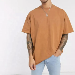 Venta al por mayor de Camisetas Personalizadas con cuello redondo para hombre 100% algodón de gran tamaño con hombros descubiertos de talla grande estampado informal estampado digital - Product Image 1