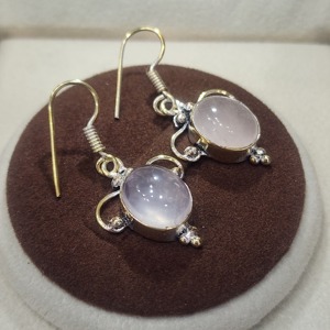 ต่างหูเงินสเตอริง925สำหรับผู้หญิงทำด้วยมือดีไซน์คลาสสิกไม่ซ้ำใครคุณภาพดีเยี่ยมรูปวงรีธรรมชาติเพชรแฟชั่นกุหลาบ - Product Image 6