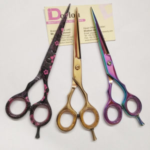 Ciseaux de salon de coiffure professionnels de haute qualité en acier durable ciseaux de coiffeur extra pointus ciseaux de coupe de cheveux étiquette personnalisée - Product Image 1