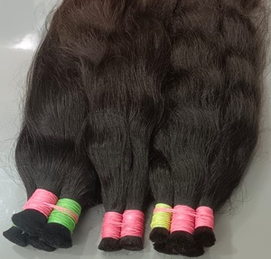 Extensions de cheveux indiens crus droits de qualité supérieure minces paquets Remy vierges à tirage unique disponibles à des remises en vrac - Product Image 1