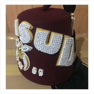 Fez Shriner <b>Hat</b> With Bullion and Rhinestone With Tassel <b>Holder</b>,shriner Regalia <b>Hat</b> Turkish <b>Hat</b> - Product Image 4