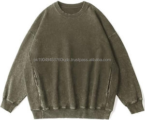 Sudadera Holgada de Algodón para Mujer con Cierre, Manga Larga, Cuello Redondo, Bolsillo, Estilo Vintage, Corte Holgado - Product Image 1
