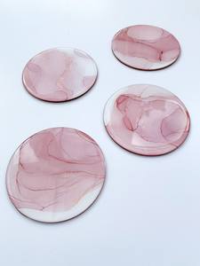ATTRACTIVENESS Sous-verres en résine de luxe faits à la main Tampons carrés de couleur personnalisables pour ensemble de table de tapis de cuisine Meilleur prix - Product Image 5